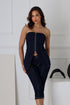 Meems Dusk Denim Zip up Tube Top